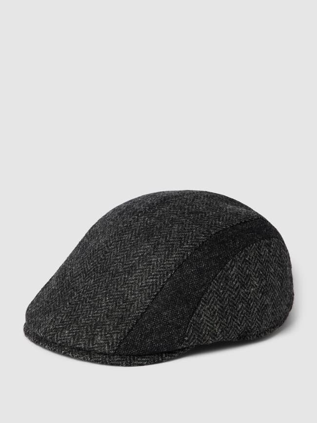 

Плоская кепка из натуральной шерсти модель «HERRINGBONE TWEED» Barbour, антрацит