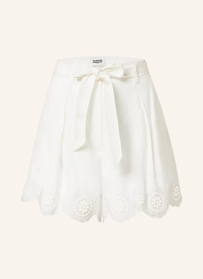 

Шорты с льном Claudie Pierlot, экрю