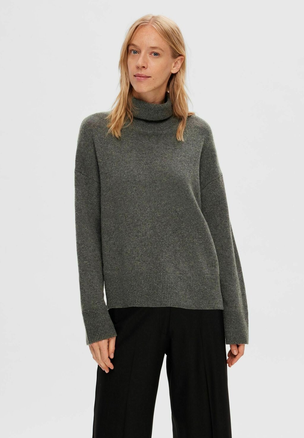 

Свитшот Selected Femme GEMISCH, цвет medium grey melange