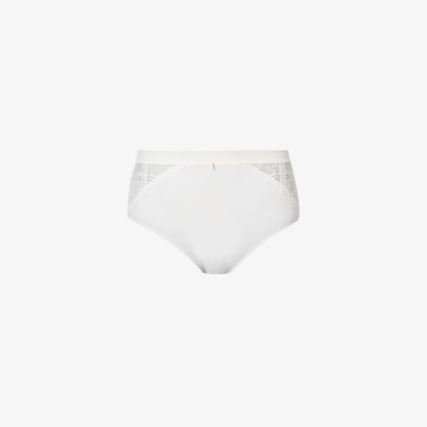 

Трусики Orangerie из эластичной ткани с цветочной вышивкой Chantelle, цвет milk