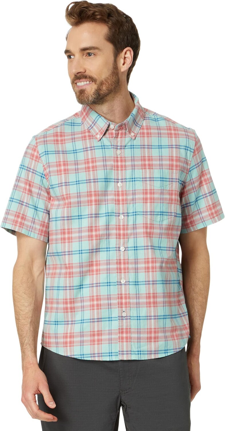 

Рубашка Comfort Stretch Oxford Short Sleeve Slightly Fitted Plaid L.L.Bean, цвет Mineral Red Plaid