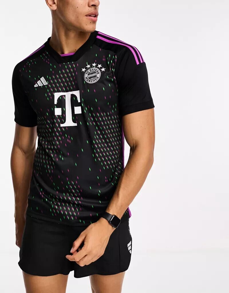 

Черная вязаная футболка adidas Football FC Bayern Мюнхен adidas performance
