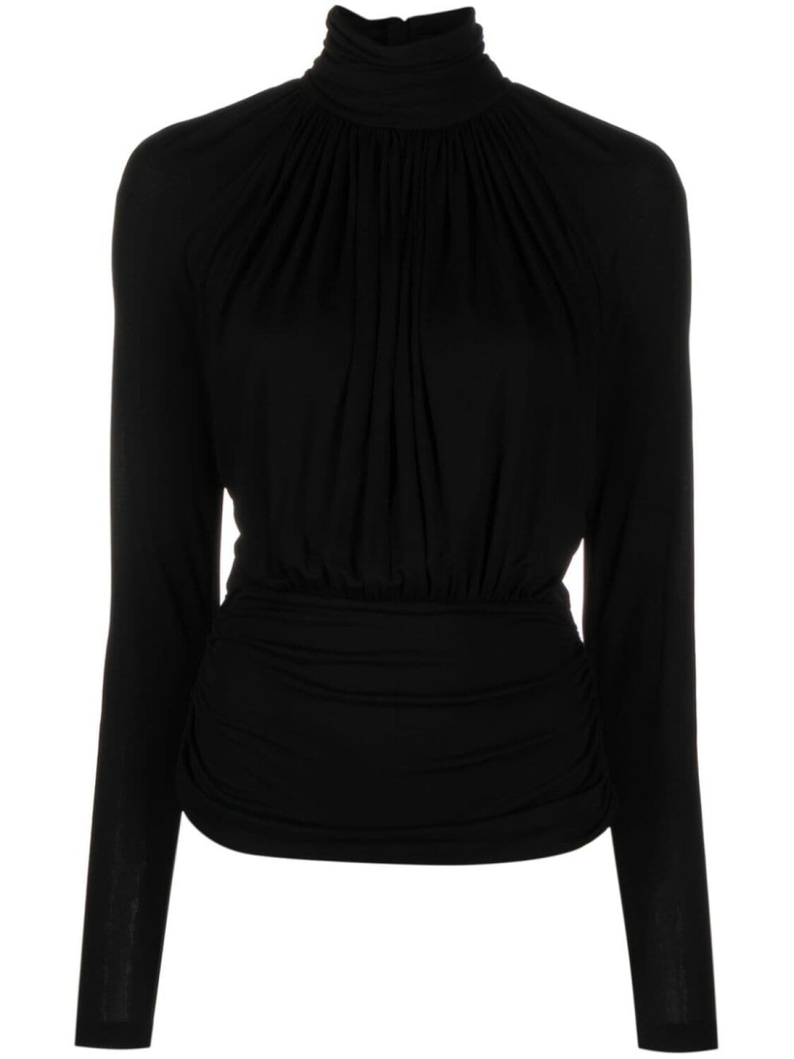 

Saint Laurent топ с высоким воротником, черный
