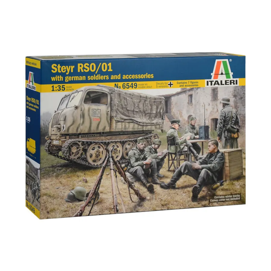 

Steyr RSO/01 с немецкими солдатами и аксессуарами (Вторая мировая война), Military Vehicles (1:35) (Italeri)