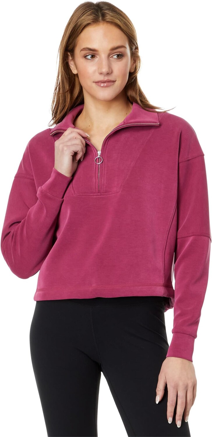 

Толстовка Sand Wash Funnel Neck Half Zip Sweaty Betty, цвет Vamp Red