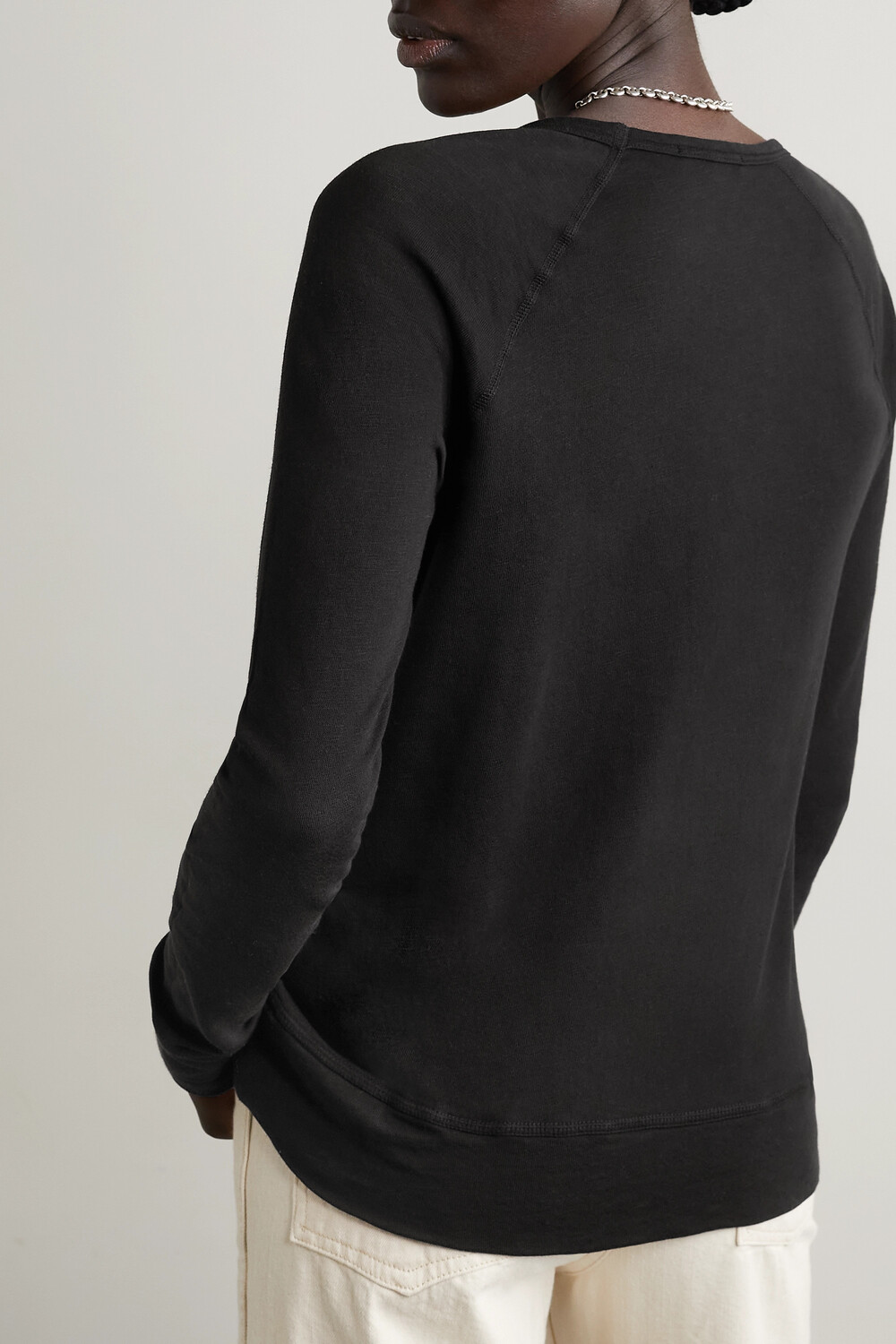 

JAMES PERSE Топ Vintage Supima из хлопковой махры, черный