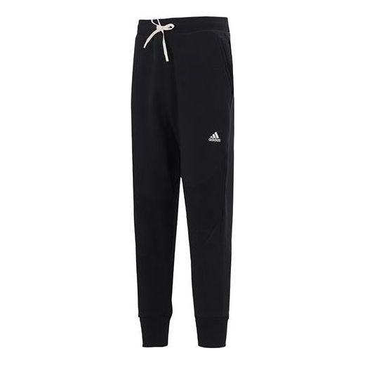 Спортивные штаны Men's adidas Solid Color Printing Logo Knit Sports Pants/Trousers/Joggers Black, черный