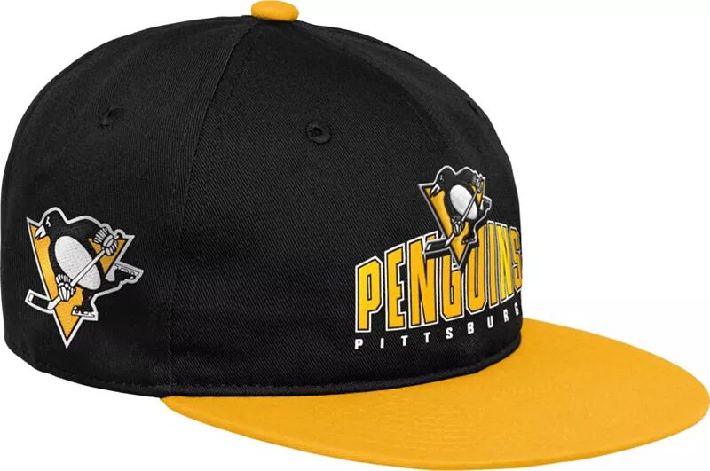 Outerstuff Черная регулируемая бейсболка NHL Youth Pittsburgh Penguins Legacy Snapback