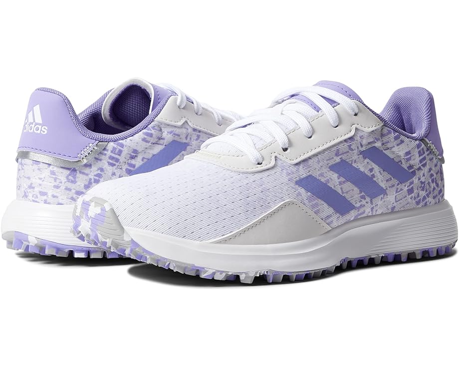 кроссовки adidas originals retropy f2 chalk white footwear white light purple Кроссовки Adidas S2G SL Golf Shoes, цвет Footwear White/Almost Lime/Light Purple