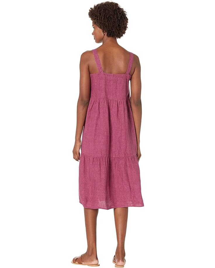 

Платье Eileen Fisher Petite Tiered Strap Full-Length Dress in Washed Organic Linen Delave, цвет Berry