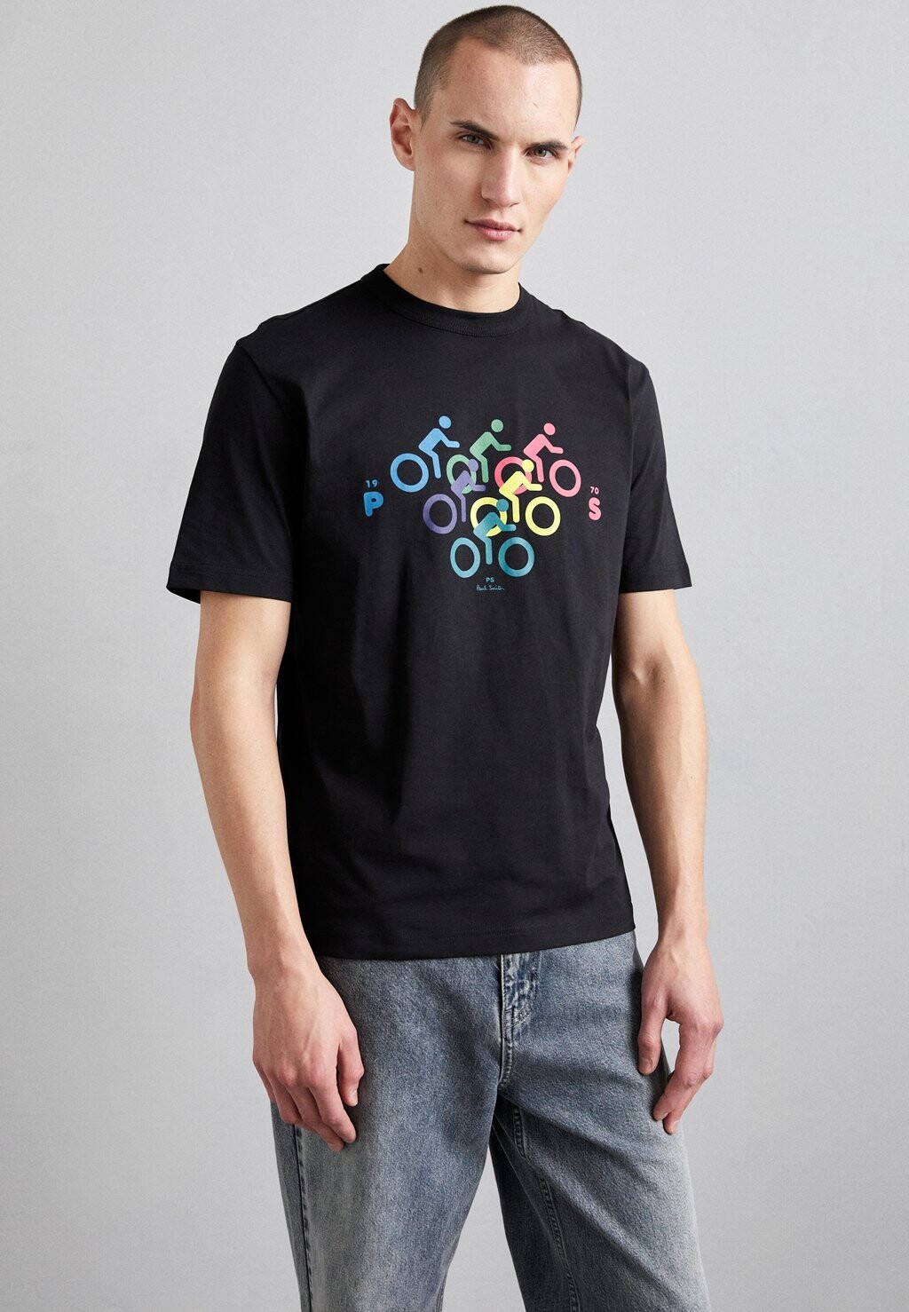 

Футболка с принтом MENS MULTIBIKE PS Paul Smith, черный