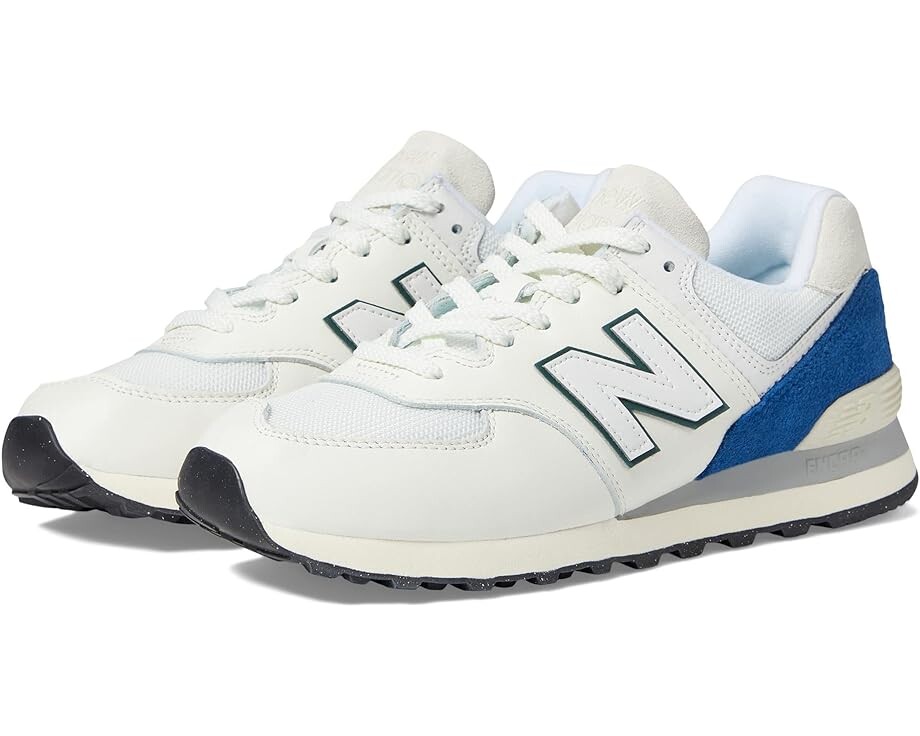 Кроссовки New Balance Classics U574v2, цвет White/Royal Blue кроссовки женские new balance u574v2 розовый