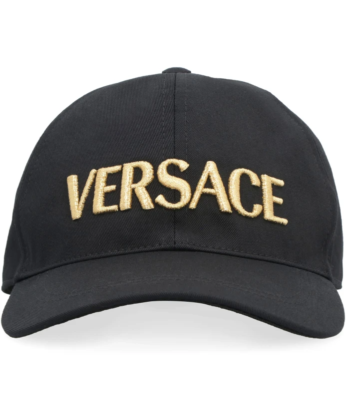 

Регулируемая бейсболка с логотипом Versace, черный