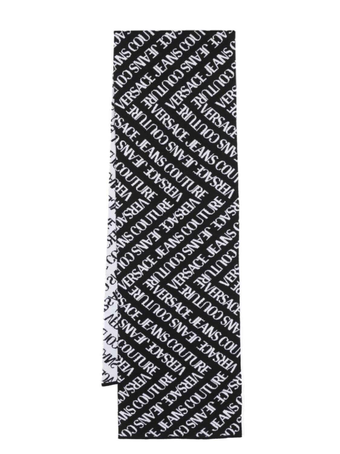 

Versace Jeans Couture шарф вязки интарсия с логотипом, черный