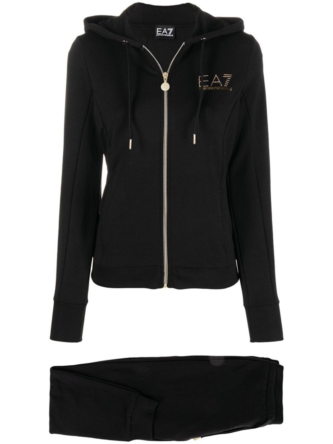 

Ea7 Emporio Armani спортивный костюм с декорированным логотипом, черный