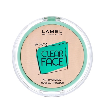 Ohmy Clear Face Powder Антибактериальная пудра с легким естественным покрытием и контролем кожного сала Розово-бежевый 403, Lamel