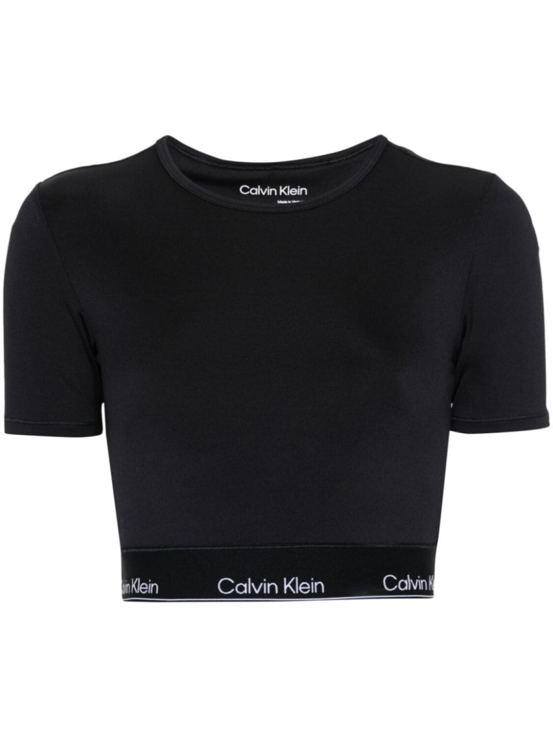

Calvin Klein укороченная футболка с логотипом, черный