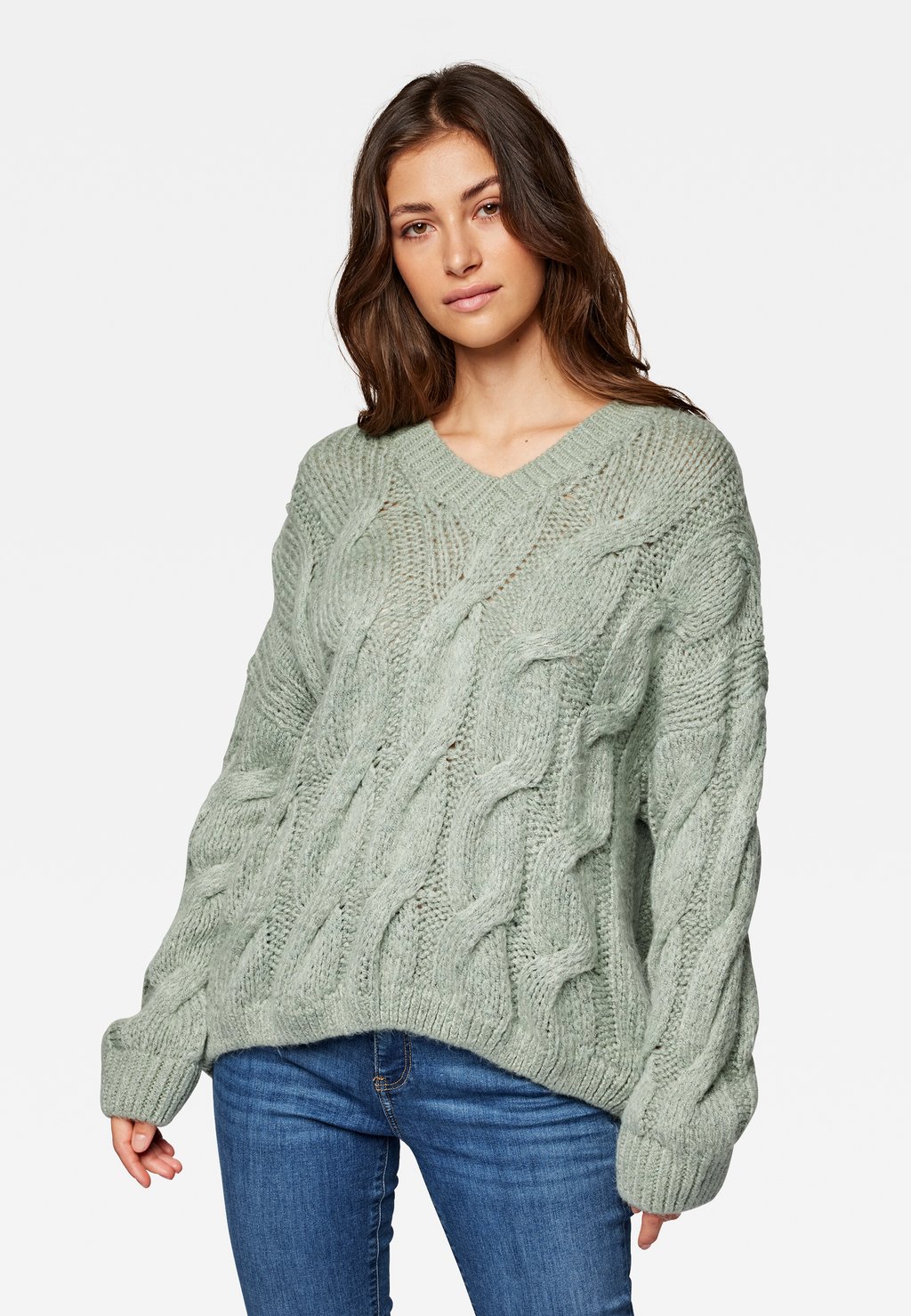 Вязаный свитер Mavi, цвет aqua grey цена и фото