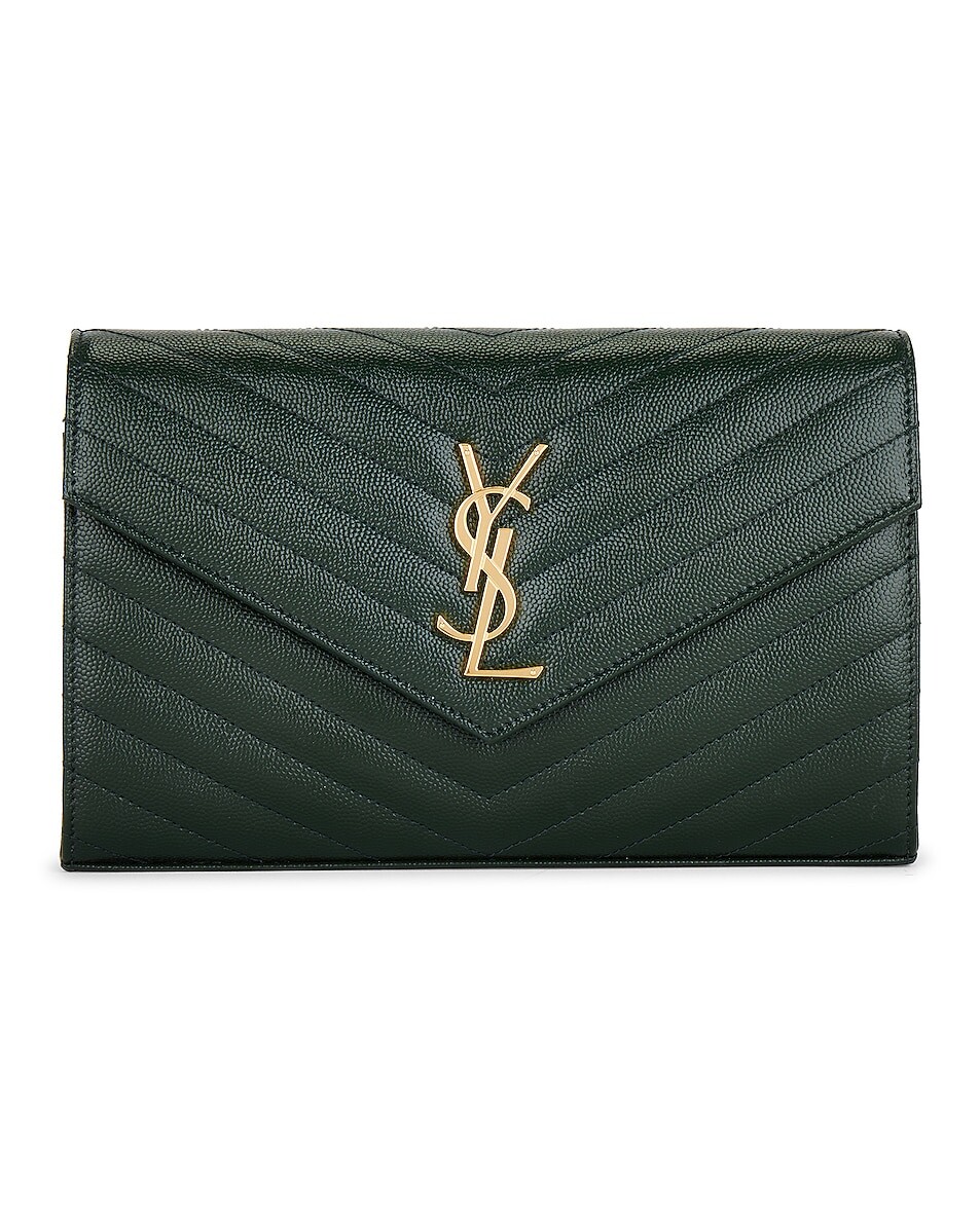 

Сумка через плечо Saint Laurent Wallet On Chain, цвет Dark Emerald