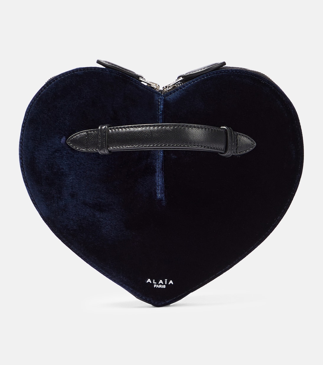Бархатный клатч le cœur с сердечком Alaïa, синий металлическая сумка на плечо le cœur alaïa серебро