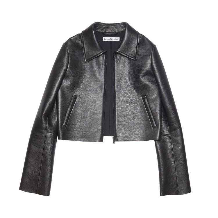 

Куртка Acne Studios Leather Jacket, черный