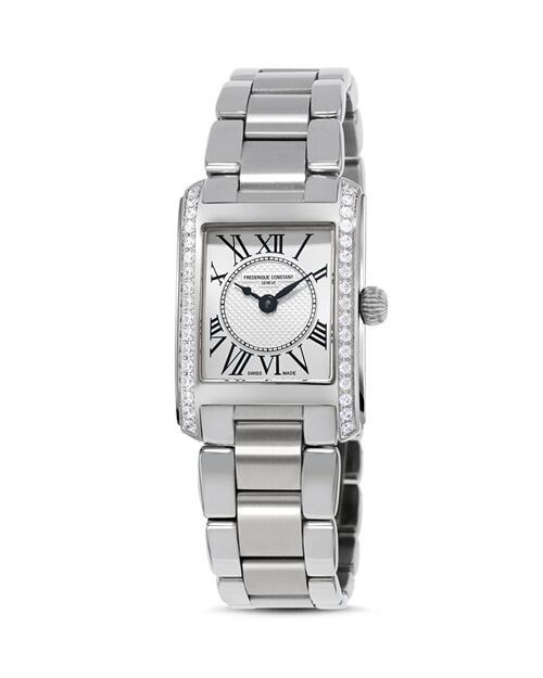 

Классические часы Carree с бриллиантами, 23 x 21 мм Frederique Constant, цвет Silver