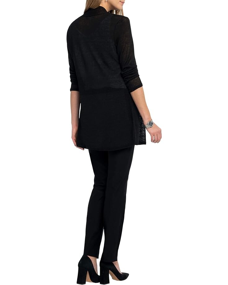 

Свитер NIC+ZOE Lightweight Long Back Of The Chair Cardigan, цвет Black Onyx