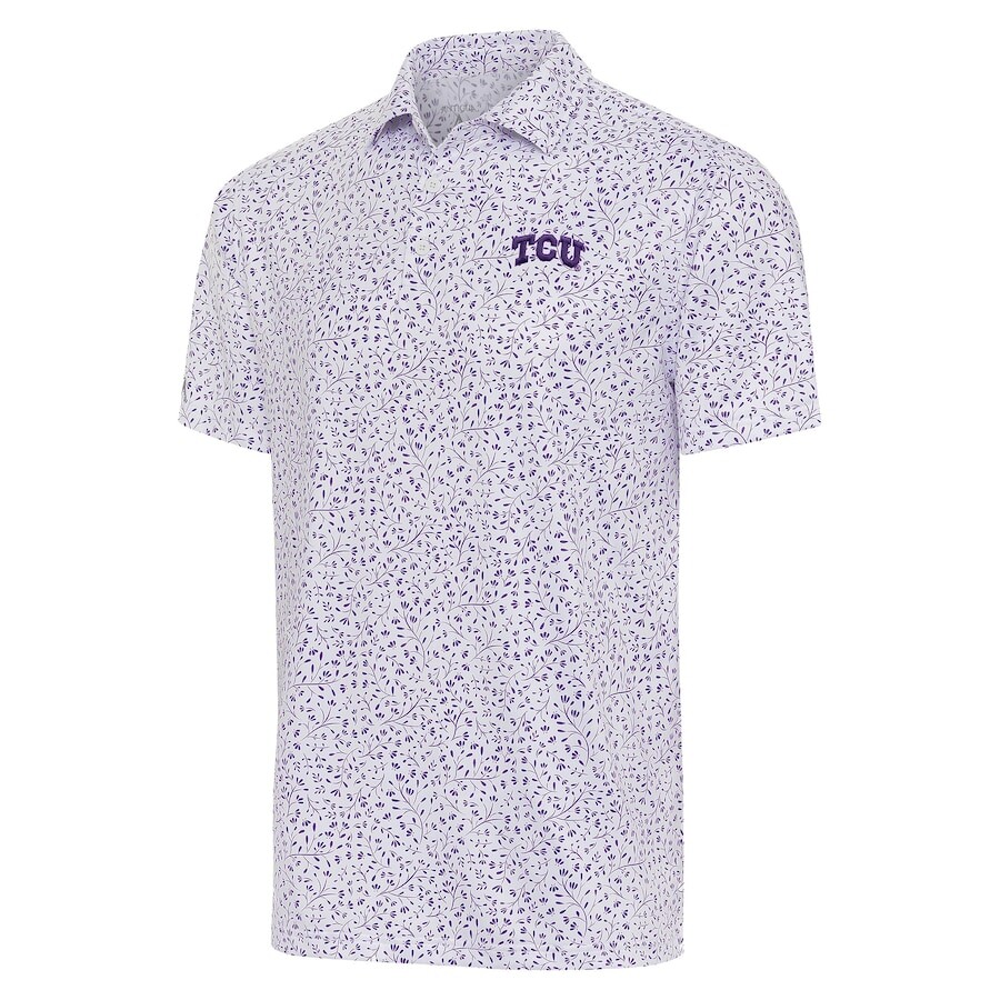 

Поло с коротким рукавом Antigua Tcu Horned Frogs, белый
