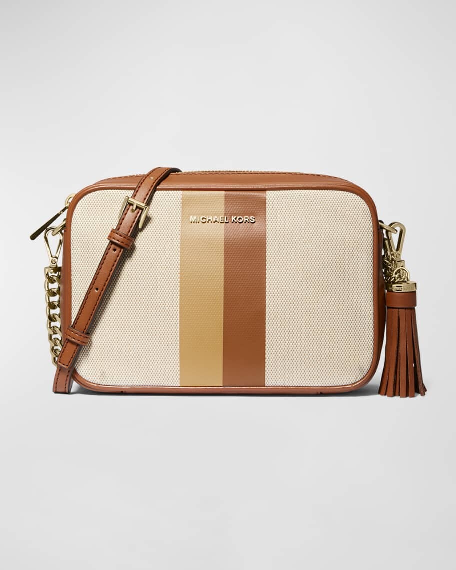 

Полосатая сумка через плечо Jet Set среднего размера MICHAEL Michael Kors