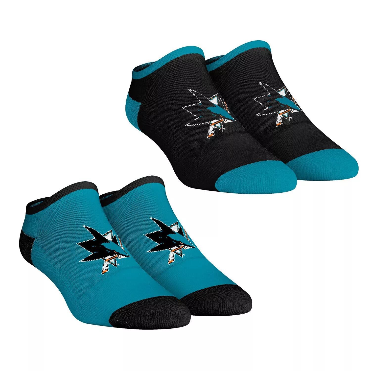 

Женские носки Rock Em Socks San Jose Sharks Core Team, комплект из 2 коротких носков до щиколотки