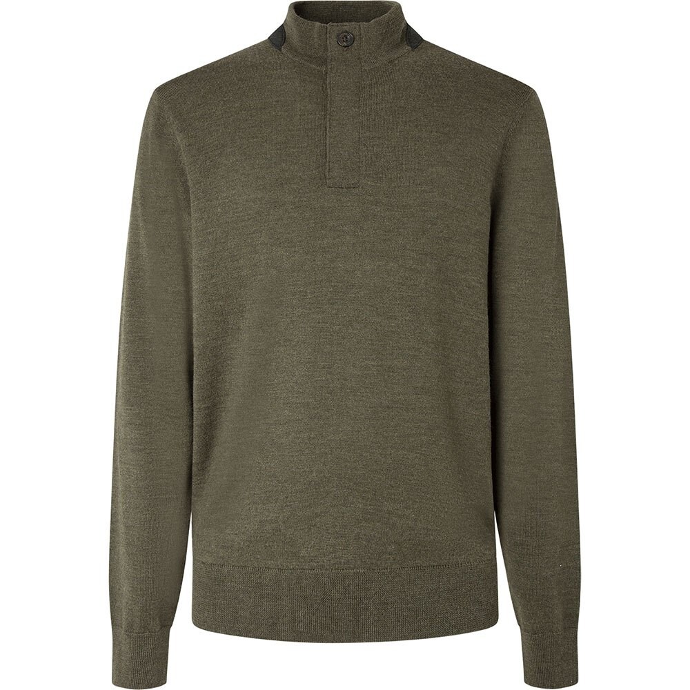 Свитер Hackett Herringbone Half Zip, зеленый