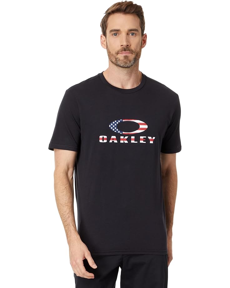 Футболка Oakley O Bark 2.0, цвет Black/American Flag american flag eagle necklaces male gold color iced out animal charm pendant
