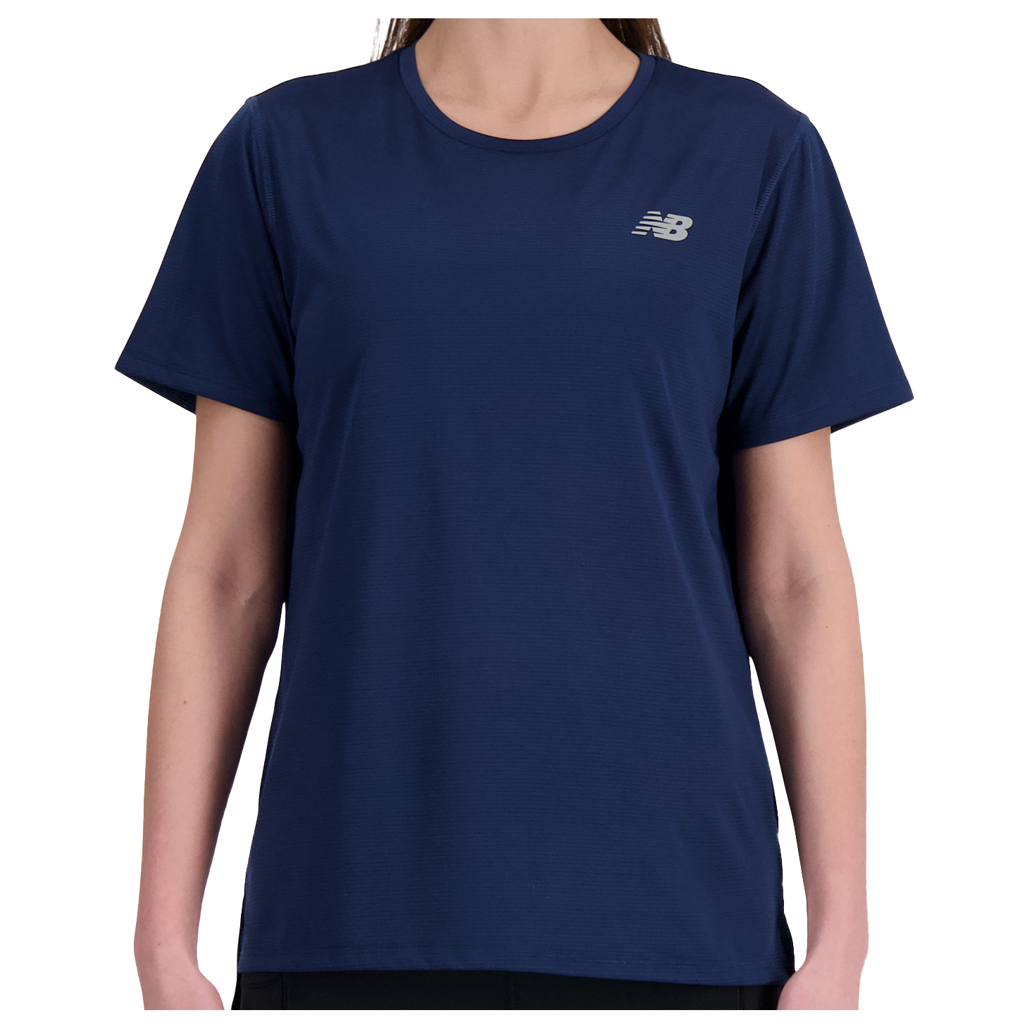 Беговая рубашка New Balance Women's Sport Essentials S/S, темно синий