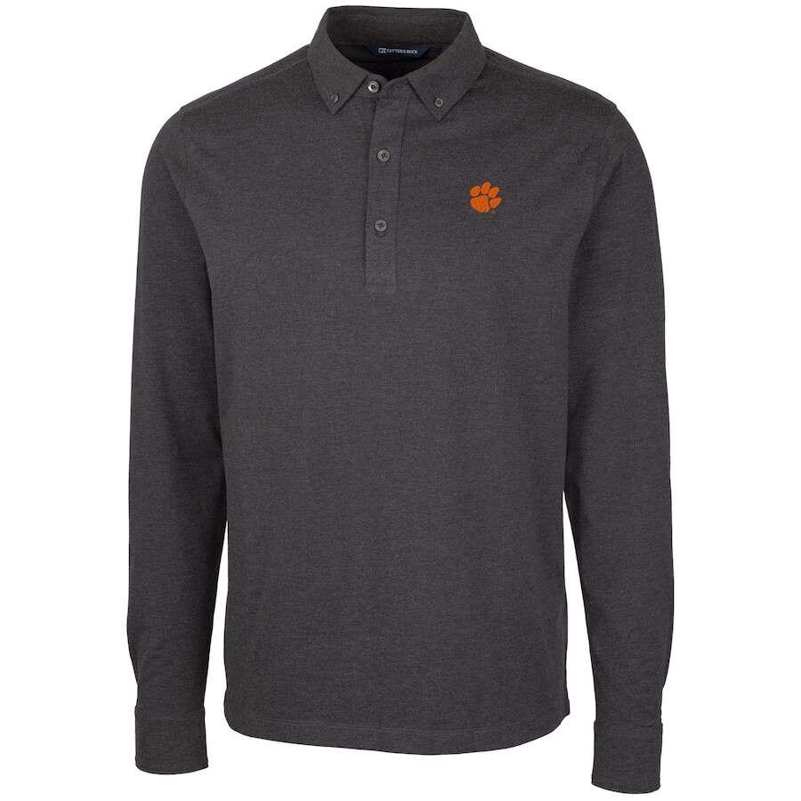 

Поло с длинным рукавом Cutter & Buck Clemson Tigers, черный