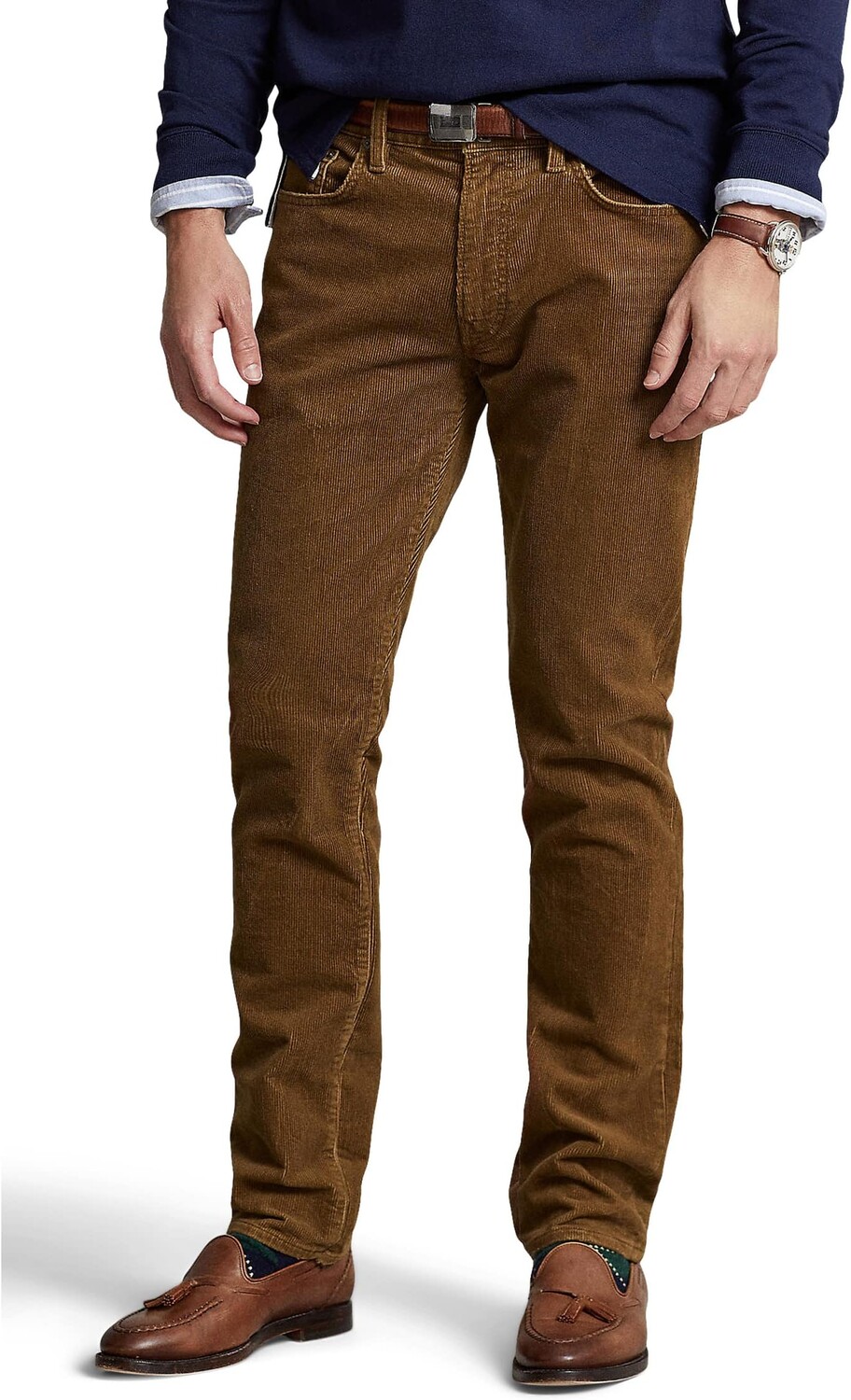 

Узкие прямые вельветовые брюки Varick Polo Ralph Lauren, цвет Sepia