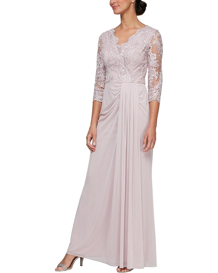 

Платье Alex Evenings Long Empire Waist with Surplice Neckline, цвет Blush