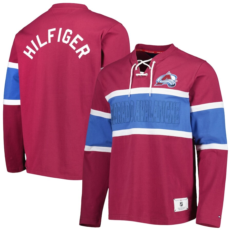 

Футболка с длинным рукавом Tommy Hilfiger Colorado Avalanche, бордовый