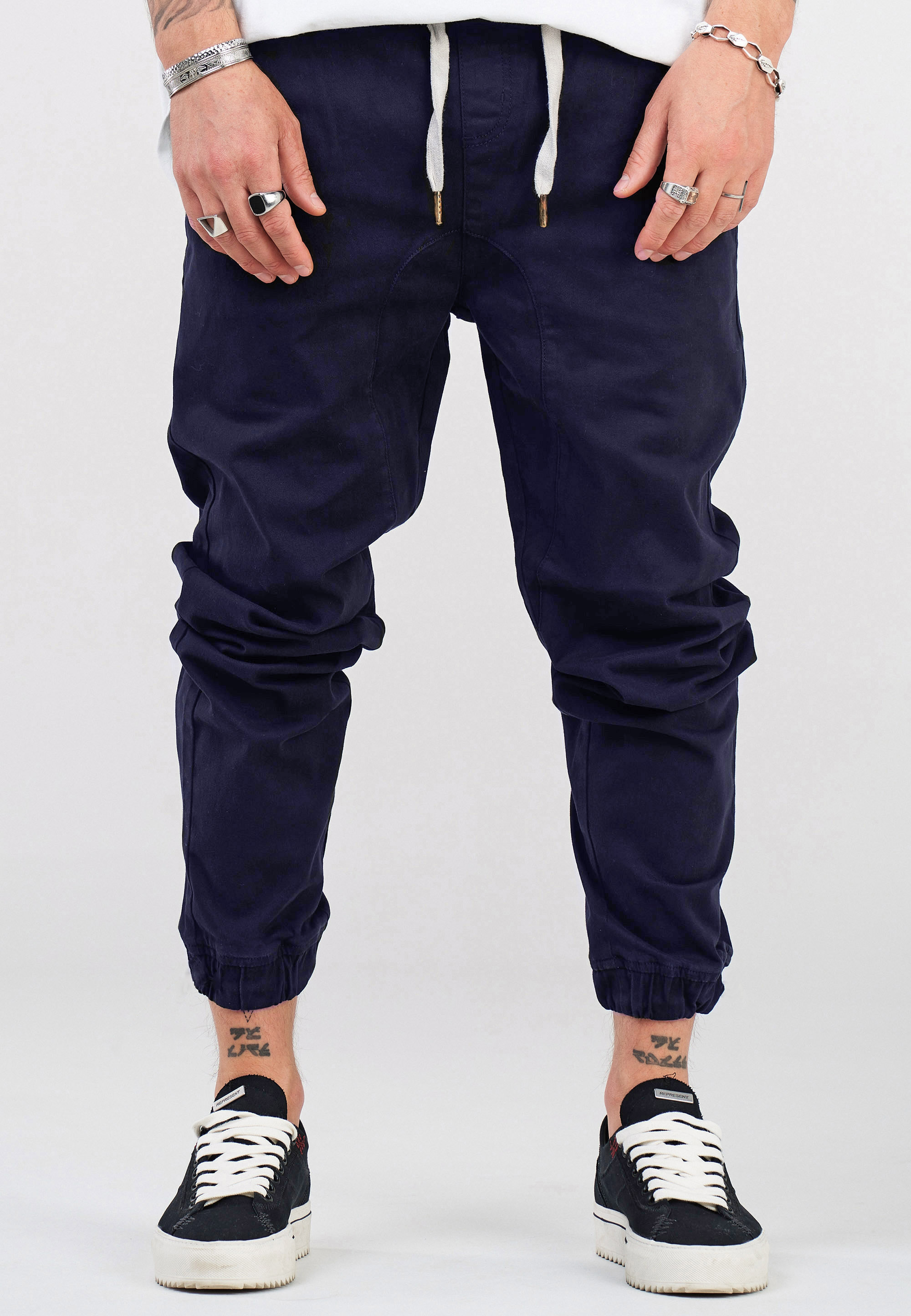 Тканевые брюки SOUL STAR Chino Jogger MPNOWRA Jogger Jeans Stoff, темно синий тканевые брюки mmx jersey jogger синий