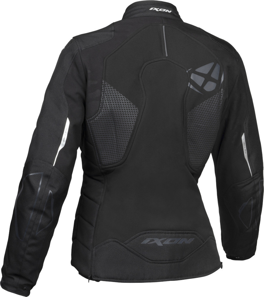 цена Женская мотоциклетная текстильная куртка Cell Ixon, черное серебро