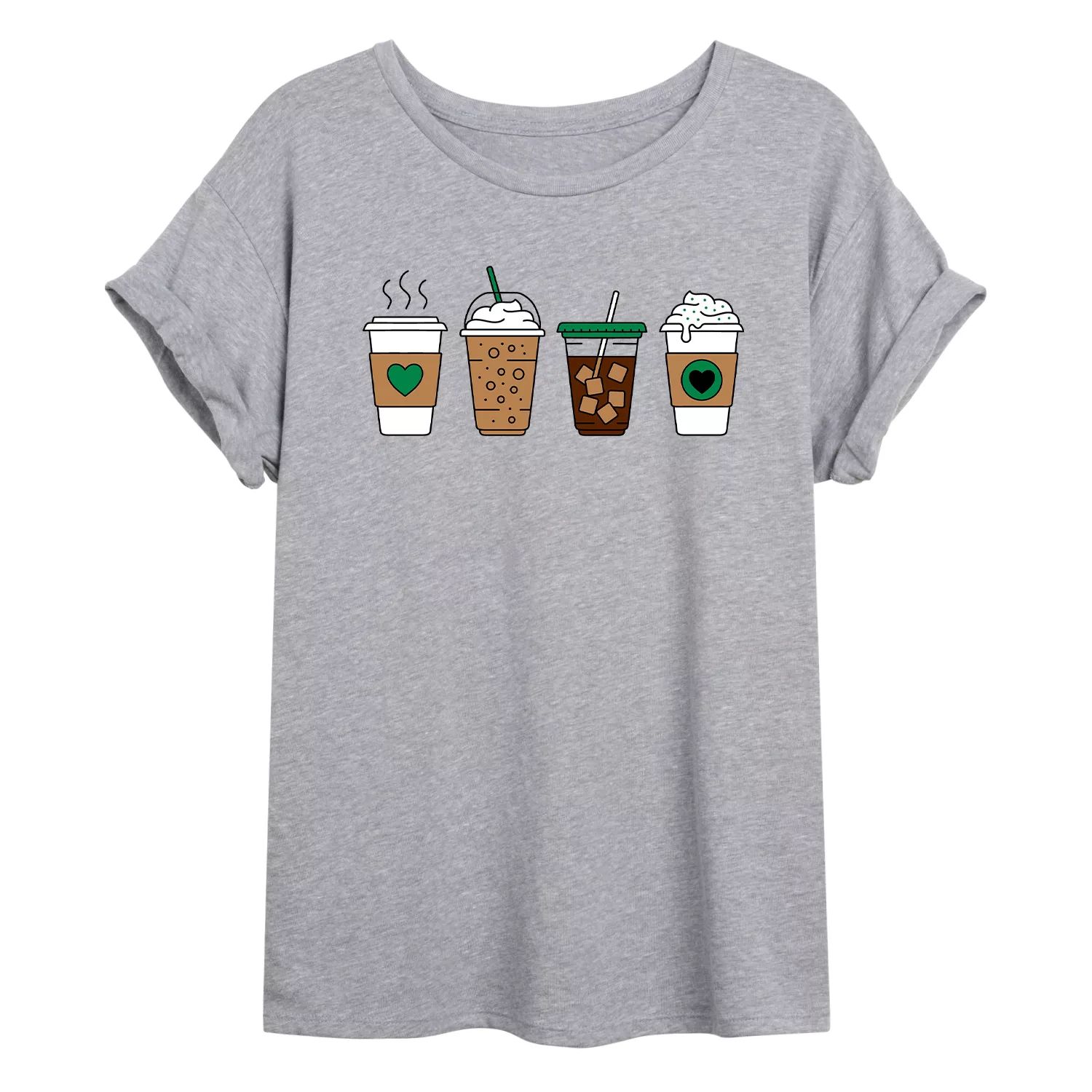 Размерная футболка с графическим рисунком Juniors Coffee Cups Licensed Character