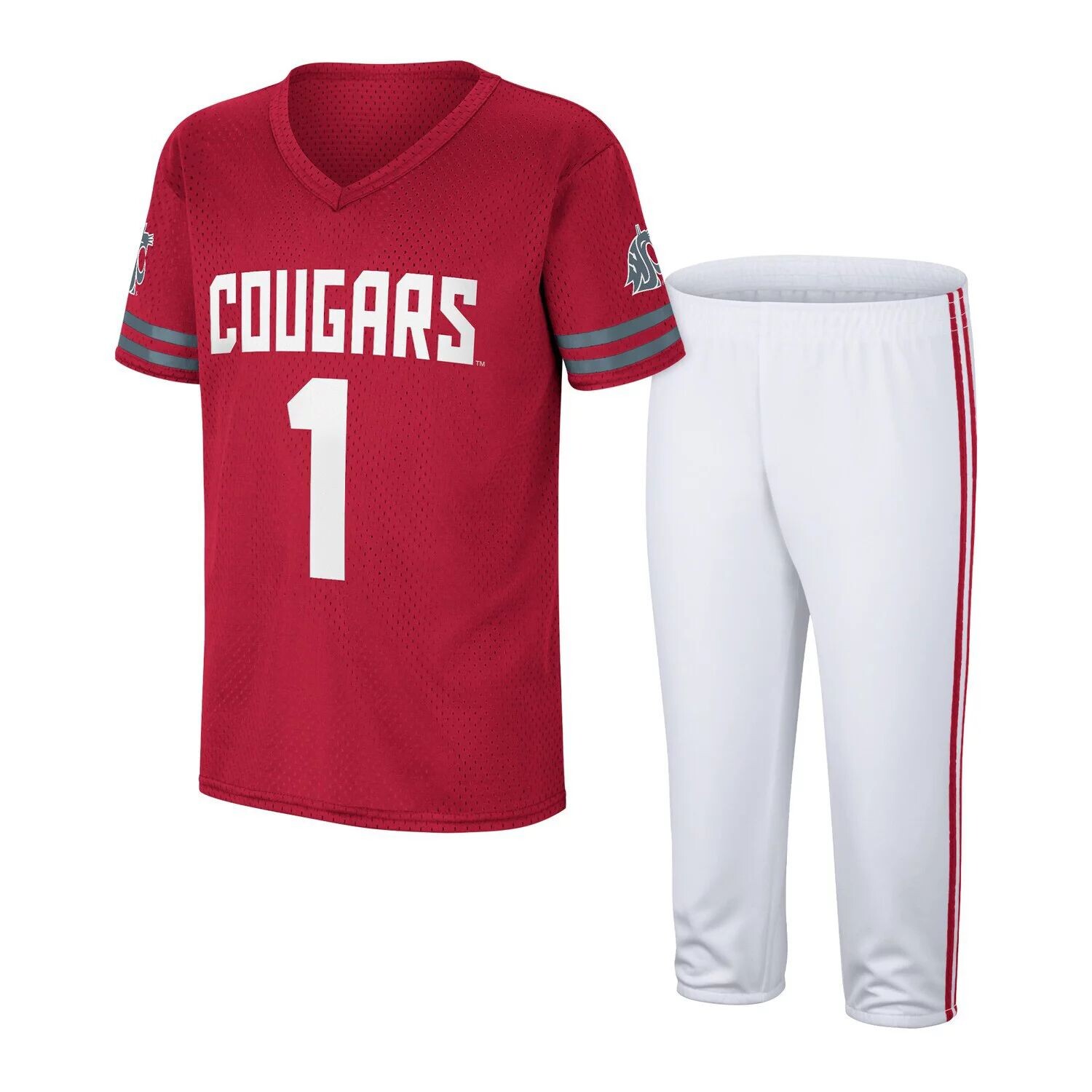 

Комплект футболки и брюк Youth Colosseum Crimson/White Washington State Cougars Colosseum