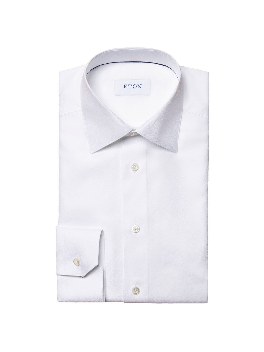 

Рубашка из жаккарда с принтом пейсли Contemporary-Fit Eton, белый