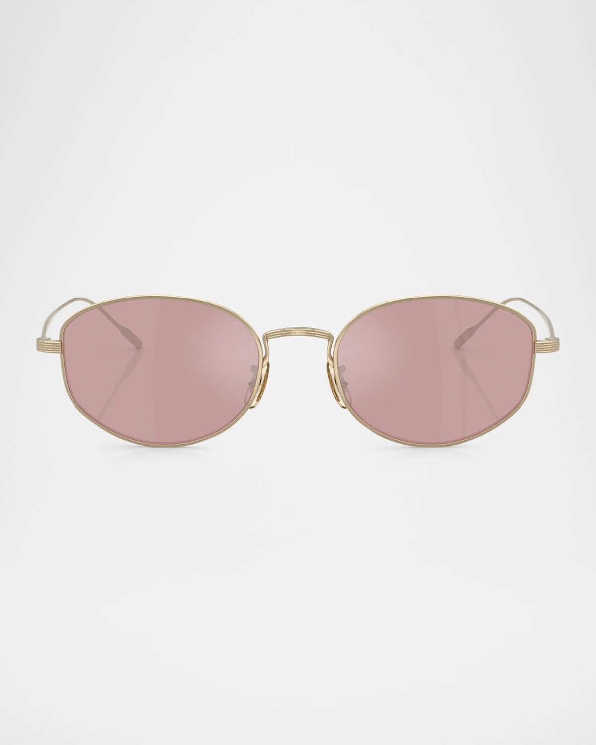 

Титановые овальные солнцезащитные очки Oliver Peoples, серебряный