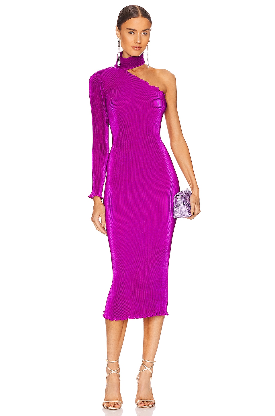 Платье L'IDEE Soiree 90's Sleeved Gown, цвет Grape