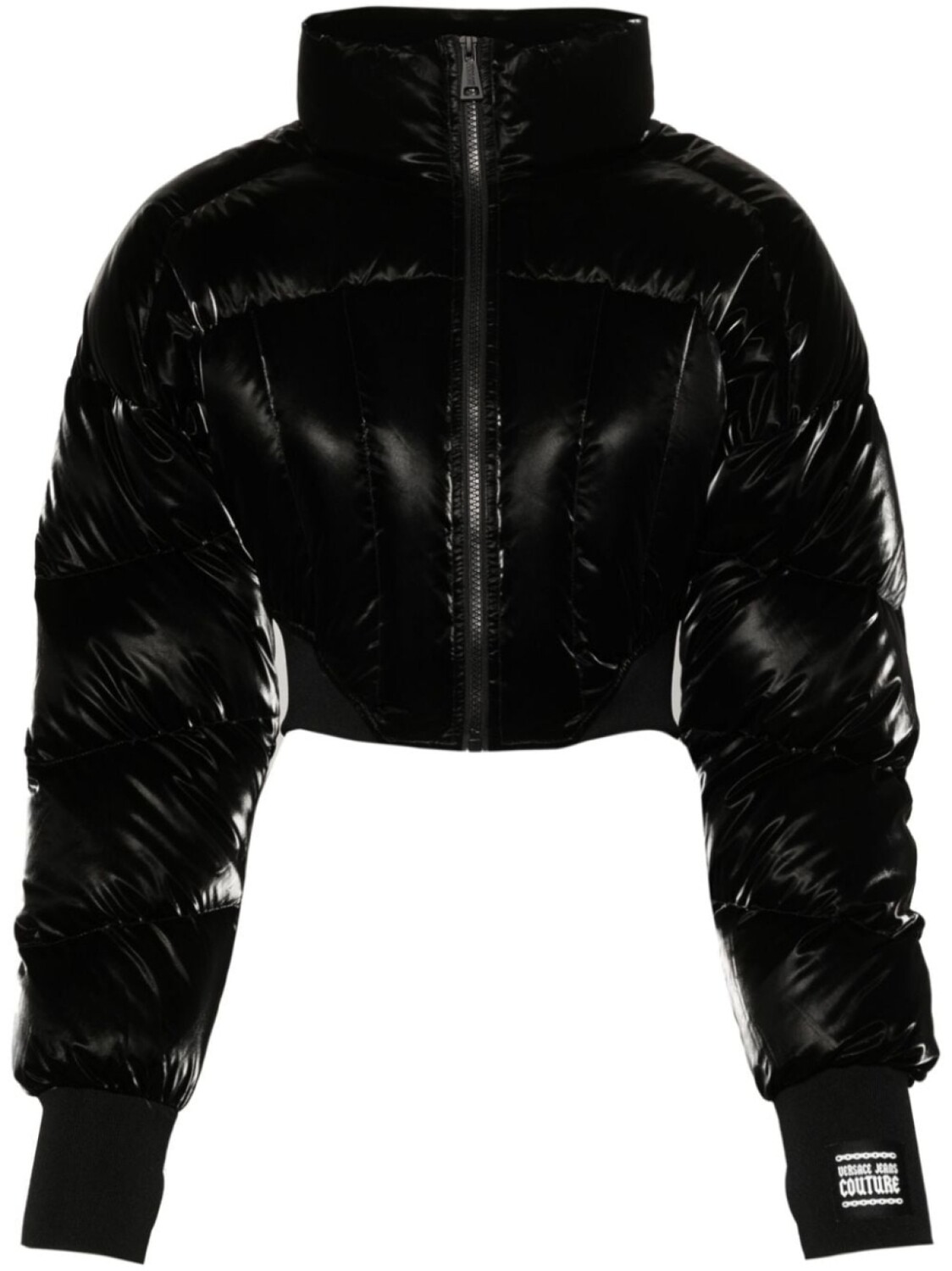 

Versace Jeans Couture ламинированная куртка-пуховик, черный