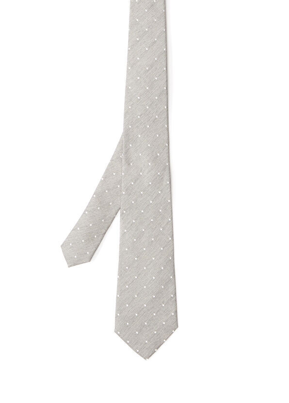 

Шелковый галстук в горошек Beymen Collection, серый