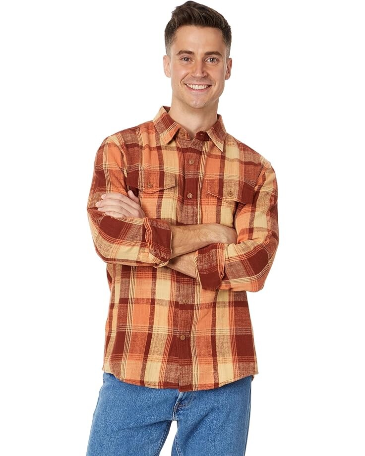 

Рубашка L.L.Bean Signature Heritage Textured Flannel Plaid, цвет Auburn