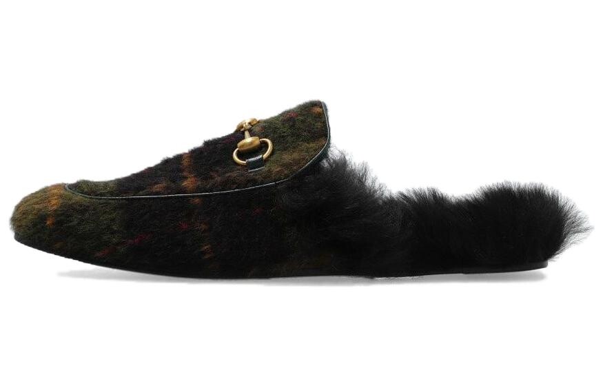 

Шлепанцы мужские Gucci Princetown Tartan-print, черный
