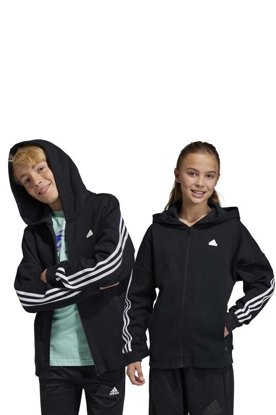 

adidas Детская толстовка U FI 3S FZ, черный