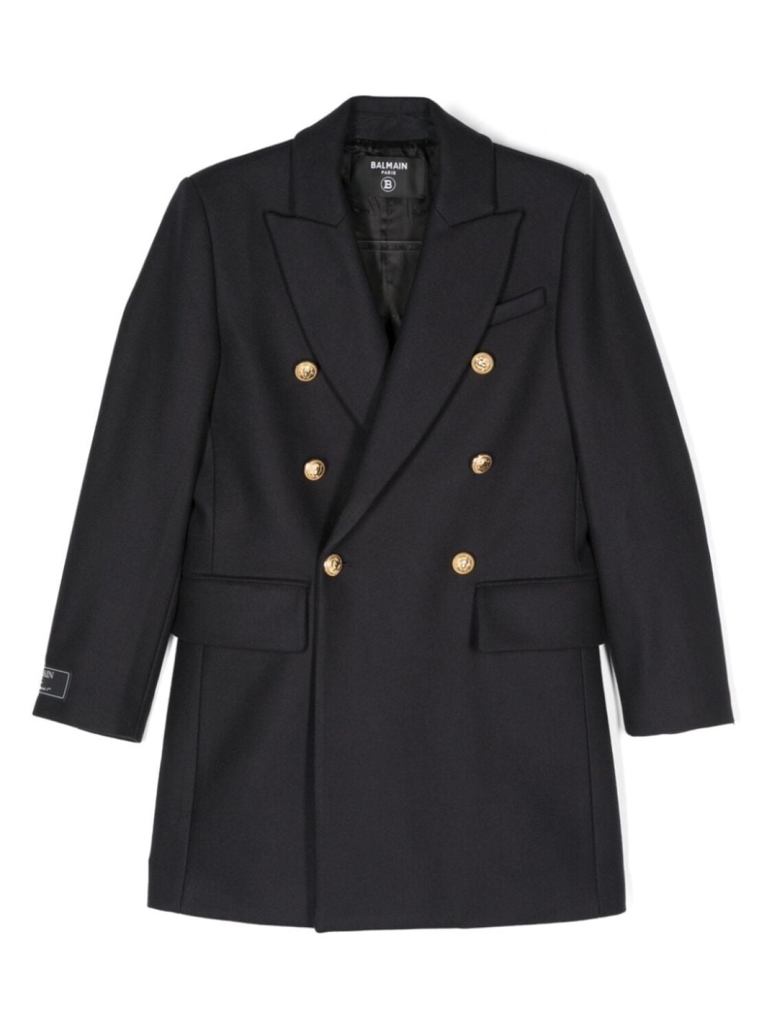 

Двубортное пальто Balmain Kids, синий